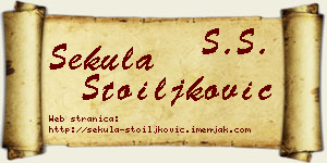 Sekula Stoiljković vizit kartica